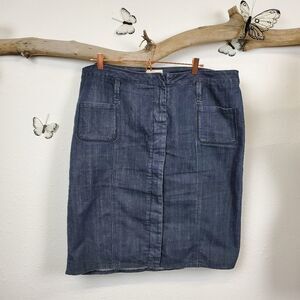 Venezia dark wash denim pencil style skirt
